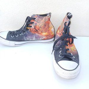 Converse Flash Men's Size 7 Black Red White High Cut Laced Shoes